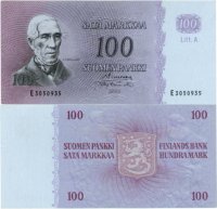 100 Markkaa 1963 Litt.A E3050935 kl.7